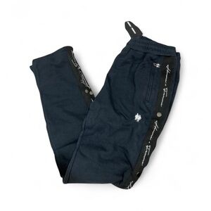 Homme + Femme Men's Slim Fit Track Jogger Sweatpants Joggers For Men Black White